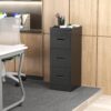 Metal Vertical File Cabinet With Lock And Card Slot For A4 Legal / Letter Size, Durable Steel - Black - Image 14