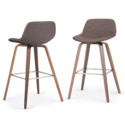 Randolph - Bentwood Counter / Bar Height Stool (Set of 2) - Dark Brown