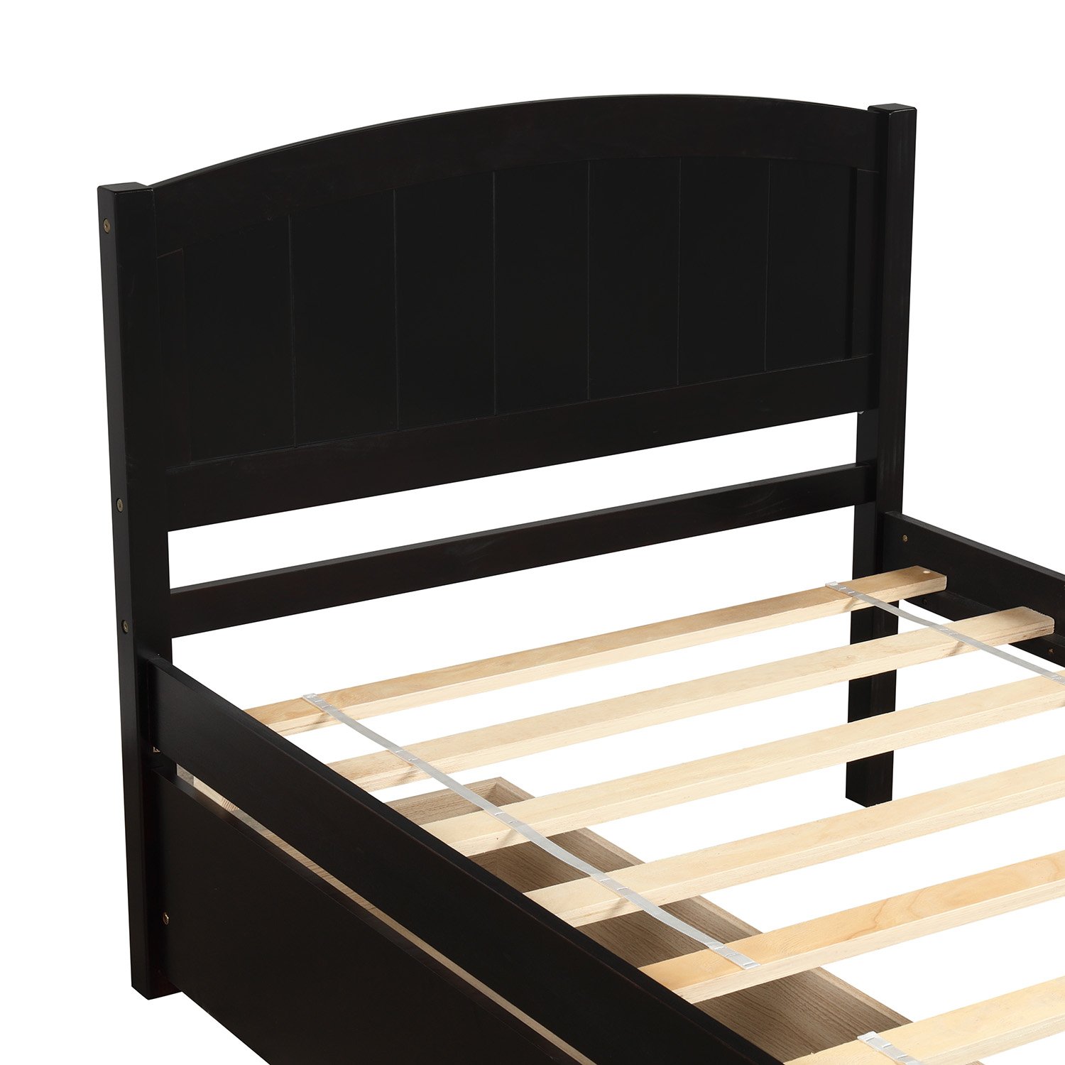 Twin Size Platform Bed With Two Drawers - Espresso - Image 8