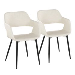 Margarite - Contemporary Dining / Chair (Set of 2) - Black / Cream