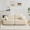 Compressed Sofa, 2 Seater Large Sectional Couches For Living Room - Beige - Image 9