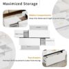 Extendable Coffee Table, Coffee Table With 2 Hidden Storage Space And 2 Drawers For Living Room - White - Image 8