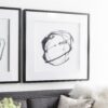 Modern Abstract Wall Art, Square Framed Wall Art (Set of 2) - Black - Image 4