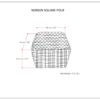 Noreen - Square Pouf - Dark Blue / White - Image 7