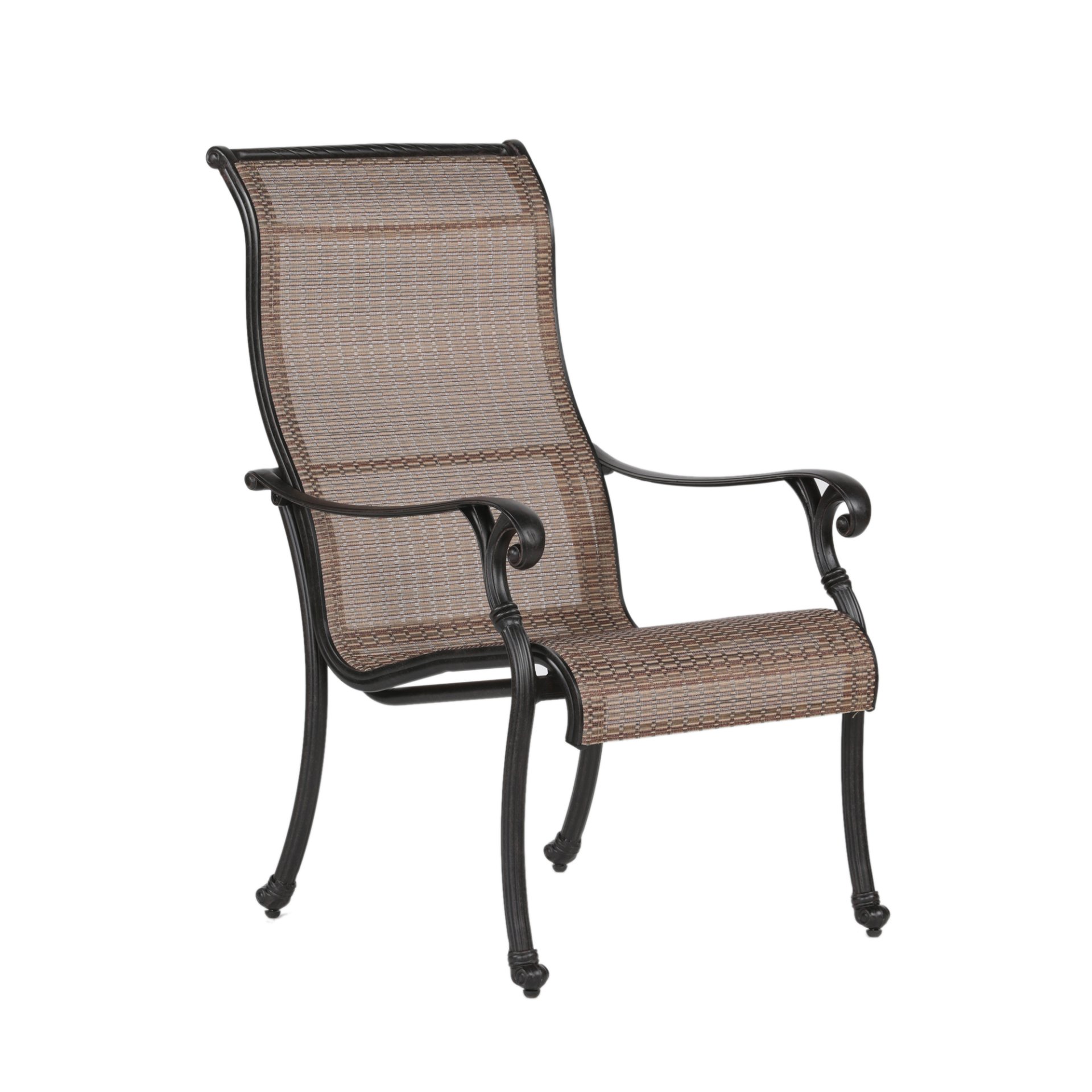 Patio Outdoor Sling Patio Chairs With Aluminum Frame, All-Weather Furniture (Set of 2) - Bronze - Image 7