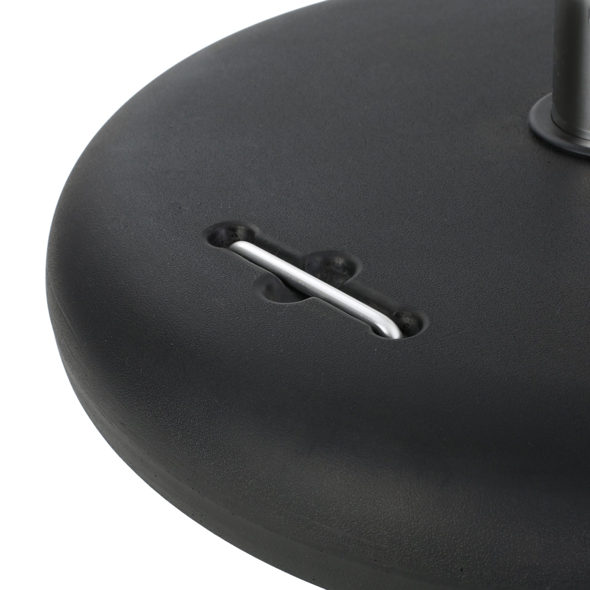 Wheelie - Modern Round Umbrella Base With Stainless Steel Holder - Black - Image 12