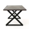 Rolando - Outdoor Aluminum Dining Table With Steel Frame - Brown / Black - Image 5