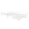 Full Long Over Queen Metal Bunk Bed With Trundle - White - Image 3