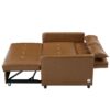Convertible Sleeper Bed, Adjustable Oversized Armchair With 3 USB Ports For Small Space - Brown - Image 24