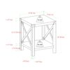 Rustic Industrial X 2 Tier Side Table - Rustic Oak - Image 6