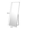 Floor Mirror Full Length Mirror Ultra Thin Aluminum Alloy Frame Modern Style Standing / Hanging Mirror Wall Mounted Mirror - Black - Image 4