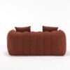 Soft Beanbag Chair With High Resilience Foam Core For Two People, The Comfortable Square Recliner Sofa Is Ideal For Family Members And Friends Engaged In Games, Reading, Watching TV - Red / Brown - Image 19