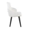 Dahlia - Contemporary Dining Chair (Set of 2) - Black / Cream - Velvet - Image 3
