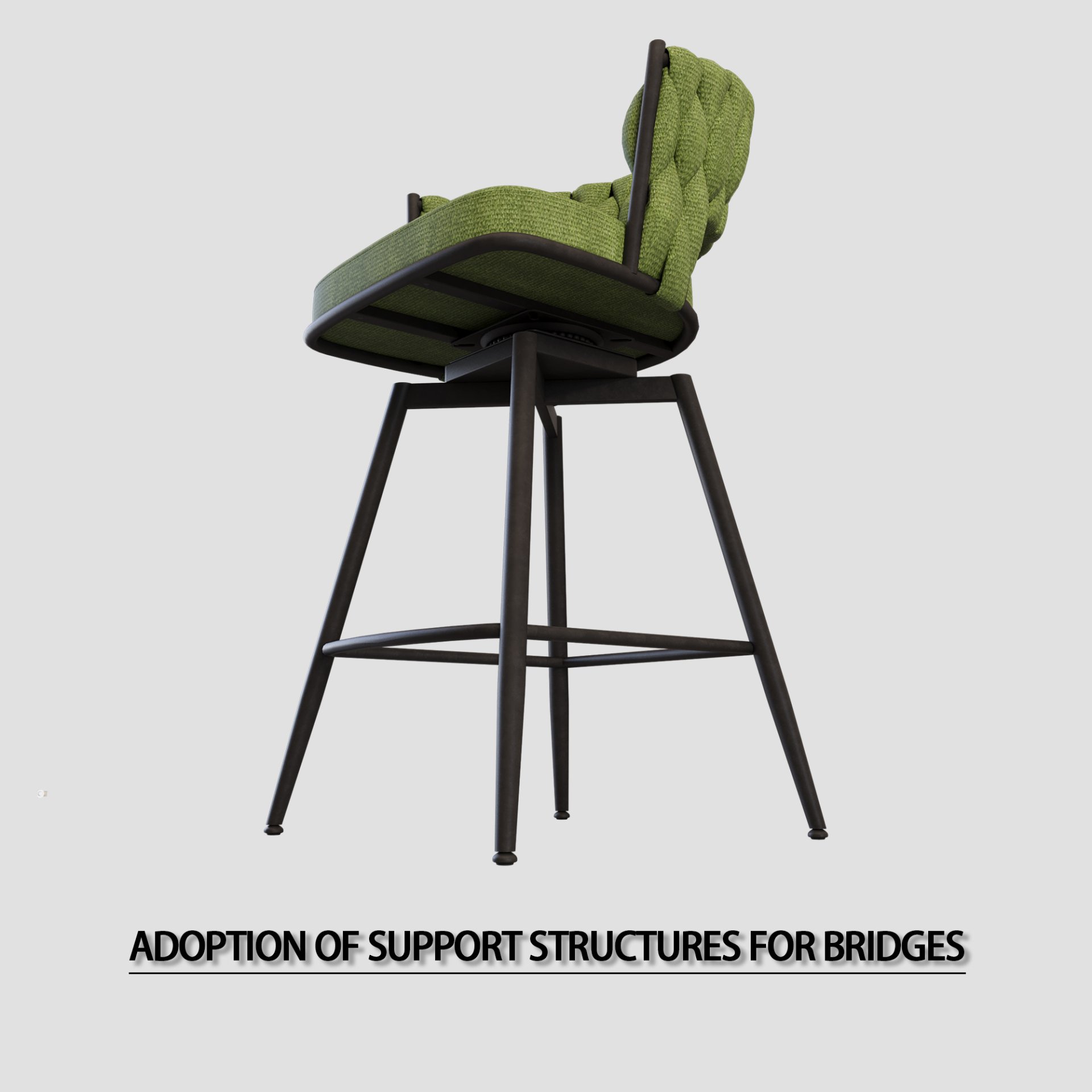 26" Bar Stool With 360 Swivel (Set of 4) - Green - Image 14