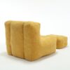 Modern Indoor Fluffy Bean Bag Chair With Memory Foam And Ottoman Super Soft Velvet - Yellow - Image 20