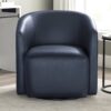 Ardena - Modern Swivel Barrel Chair - Blue - Image 2