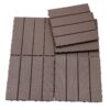 Plastic Interlocking Deck Tiles, Patio Flooring Outdoor Waterproof All Weather Use For Garden Poolside Front / Back Yard (Set of 44) - Light Coffee Color - Image 12