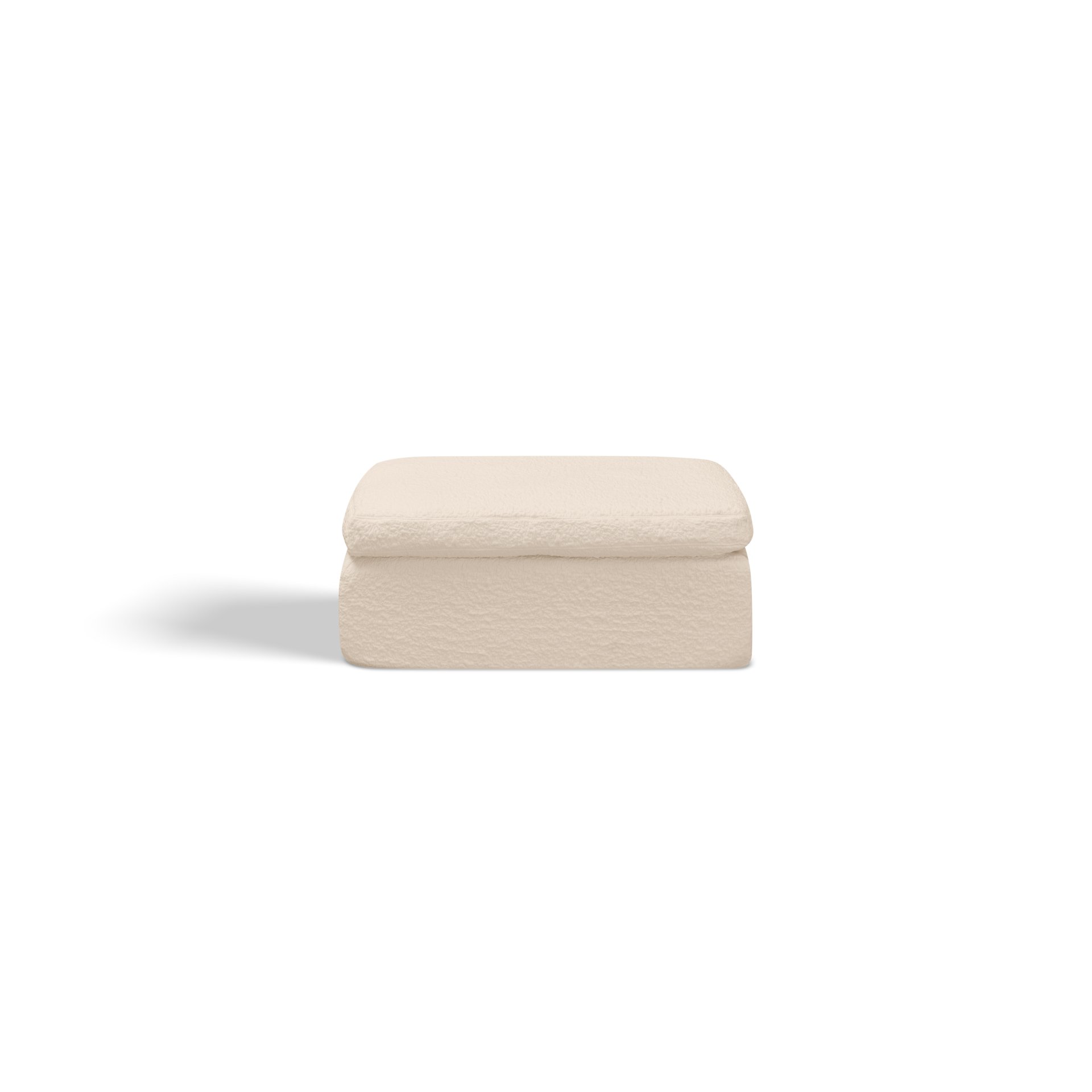 Cloud L Shape Modular Sectional Sofa With Ottoman, 3 Seater Convertible Couch - Beige - Image 13