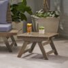 Sedona - Outdoor Side Table With Open Slat Design - Gray - Image 4