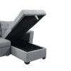 Avery - Sleeper Sectional Sofa With Reversible Storage Chaise - Light Gray - Image 3
