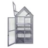 Mini Greenhouse Kit, Outdoor Small Green House, Wood, Plant Stand For Indoor Garden & Patio Balcony Apartments Porch Terrace Outsid Accessories, Uv-Resistant - Gray - Image 10