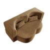 Floor Sofa With 2 Pillows, Convertible Plush Corduroy Foam Filled Sleeper Sofa Bed - Camel - Image 12
