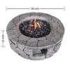 Reinforced - Outdoor Fire Pit - Charcoal Gray - Image 3