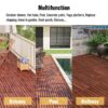 Outdoor Interlocking Deck Tiles With Striped Pattern For Patio And Balcony - Brown - Image 11
