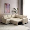 Sectional Sofa Bed - Beige - Image 8