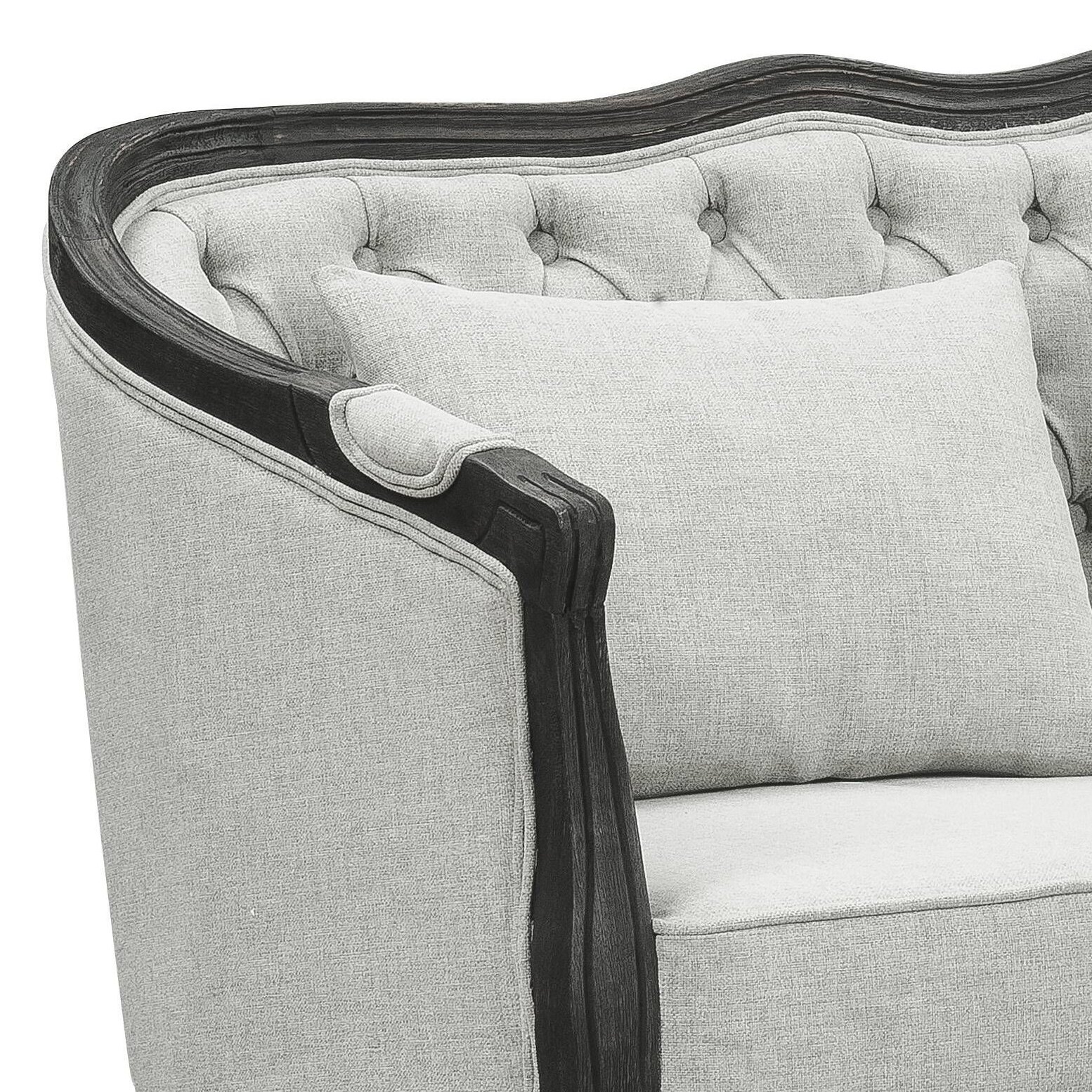 Samael - Sofa With 3 Pillows - Gray / Dark Brown - Image 5