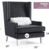 Elegant Traditional Accent Chair - Black - Image 5