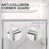 Semi Frameless Double Sliding Shower Door With 1 / 4" Sgcc Tempered Glass - Chrome - Image 8