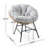 Palos - Outdoor Wicker Lounge Chair (Set of 2) - Brown / Light Gray - Image 3