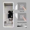 Full Length Mirror Lighted Vanity Body Mirror LED Mirror Wall-Mounted Mirror Big Size Rounded Corners, Bedroom, Living Room, Dressing Room, Hotel - Clear - Image 6