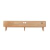 TV Cabinet With Chinese Changhong Glass Doors, Two Drawer Storage Space TV Standing - Natural - Image 10
