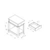 Chair Side End Table With One Drawer And Bottom Shelf, Accent Table - White Oak - Image 4