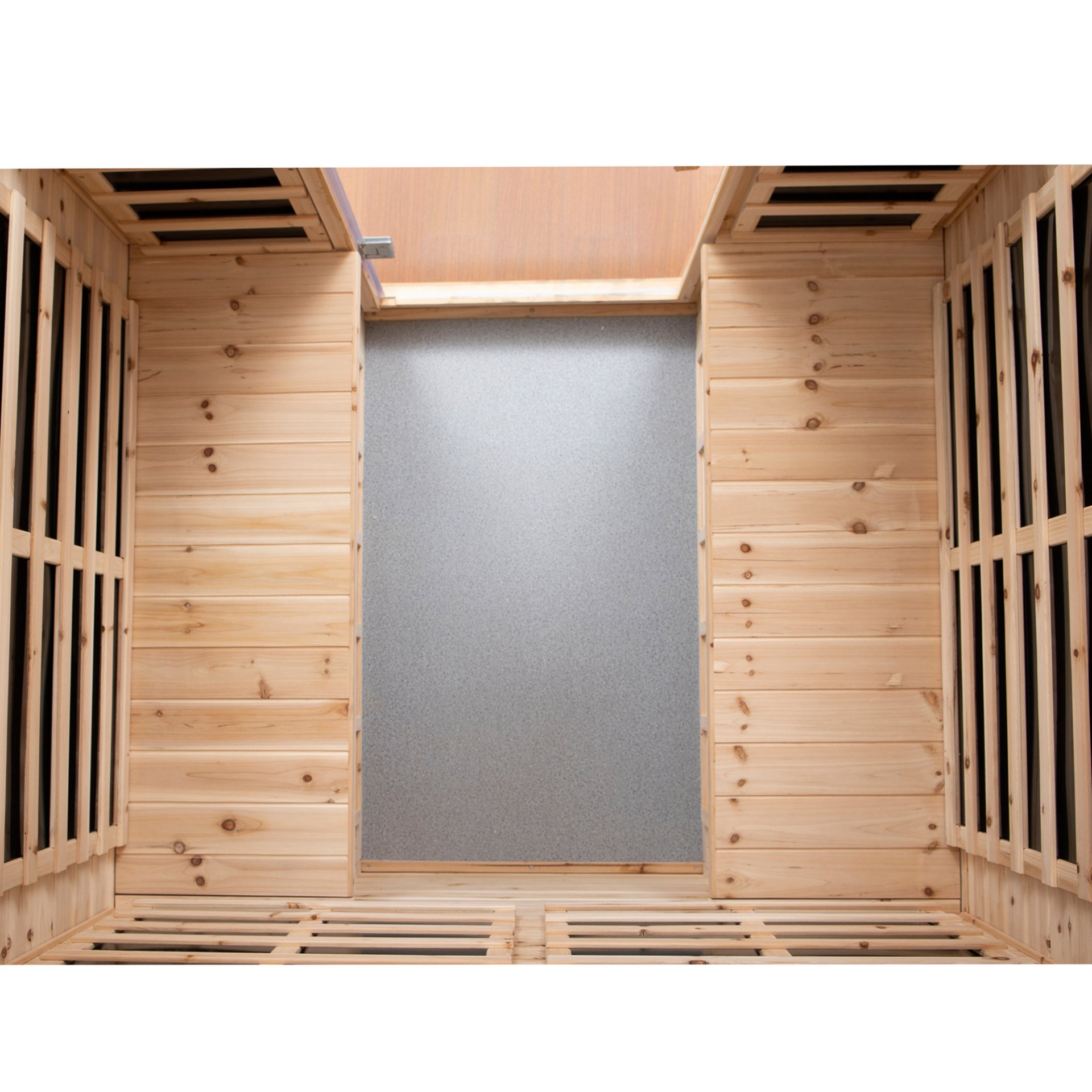 4 Person Old Fir Far Infrared Outdoor Sauna Room - Natural - Image 11