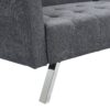 Futon Sofa Bed Convertible Folding Lounge Couch, Armrests - Dark Gray - Image 14
