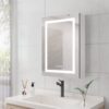 20 X 28" Bathroom Medicine Cabinet With Mirror Wall Mounted LED Bathroom Mirror Cabinet With Lights, Anti-Fog, Waterproof, Dimmable, 3000K~6000K, Single Door, Touch Swich, Storage Shelves - Silver - Image 5