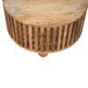 Slatted Round Coffee Table - Beige - Image 2