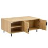 Spider- Web Textured Modern Coffee Table Geometric Art And Practical Design - Natural Wood - Image 7