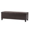 Elegant Storage Ottoman Bench With Birch Legs - Brown - Image 10