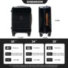 28" Luggage Lightweight Suitcase Tsa Lock USB Port Luggage Wheel Lock Artificial Leather Top Handle Spinner Wheels - Black - Image 3