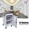 30 And 2 Bay Mobile School Charging Cart Station For Chromebook, Tablet And Laptop Computer With Power Strip Included - Antique White - Image 4
