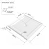 Anti Slip Double Threshold Shower Base - White - Image 3