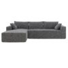 2 Pices Free Combination Minimalist Style Modular Sectional, Wrinkle Resistant Couch Set L Shaped Compressed Sofa For Living Room - Gray - Image 25