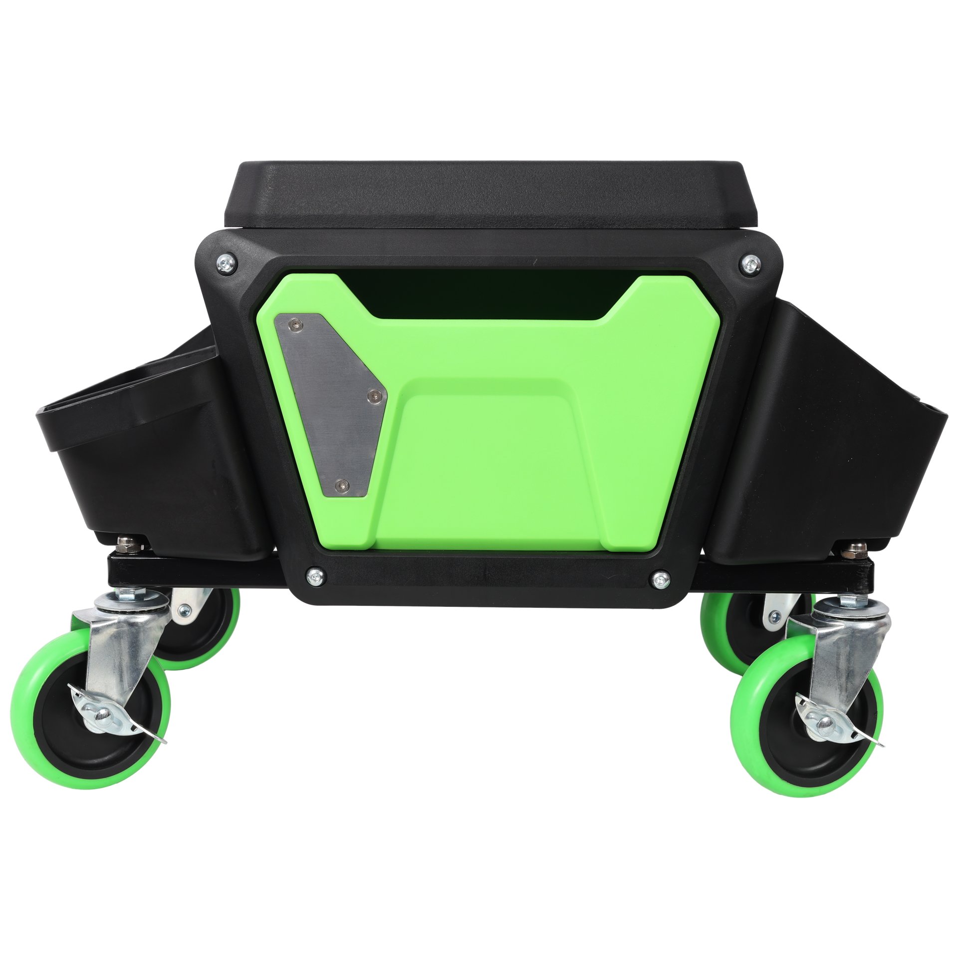 Heavy Duty Mechanic Stool With Wheels And Soft Rubber Cushion And 330Lbs Capacity - Green - Image 6