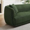 Larisa - Mid-Century Modern Linen Sofa - Dark Green - Image 4