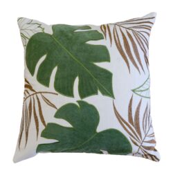 Autumn Vibes Leaf Accent Pillow With Matching Back - Green