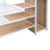 Full Over Full Bunk Bed With Lateral Storage Ladder And Wardrobe - White - Image 7